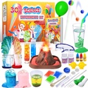 UNGLINGA 30+ Expériences Kits scientifiques pour enfants, S.T.E.M Activités du projet éducatif Jouets Cadeaux pour garçons filles, Ensemble de chimie, Boule gonflable, Éruption volcanique