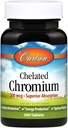 Carlson Chromium chélaté 200 mcg Absorption supérieure - Métabolisme sain Production d'énergie et bien-être optimal - 300 comprimés