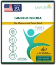 Live To Shine Ginkgo Biloba Patch - 30 Gingko Transdermal Patches - Un mois d'approvisionnement pour les femmes et les hommes - USA Made