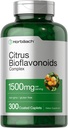 Horbäach Citrus Bioflavonoïdes Supplément: 1500mg: 300 Caplets: Végétarien, non-OGM et sans gluten Formule de valeur: