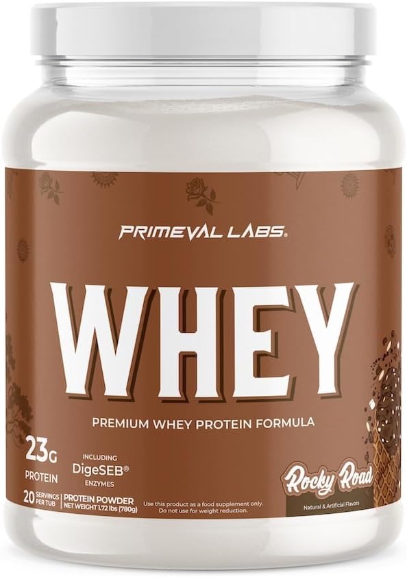 Primeval Labs Pure Whey Protein Concentrate (Concentré de protéines de lactosérum) Croissance et récupération musculaires