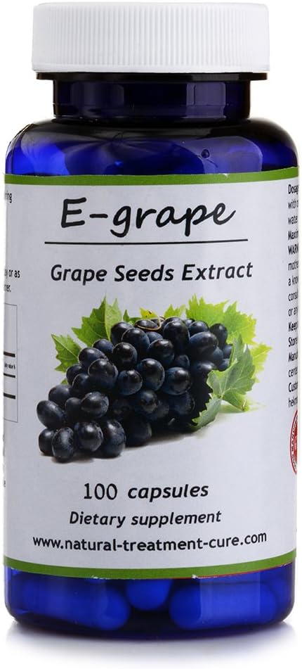 Hekma Center Extrait pur de graines de raisin - Vitis Vinifera - 100 capsules - Vegan