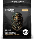 BIRDMAN Falcon Performance Vegan Protein Powder, 31g Protein, 5g Creatine, 5g BCAA, Probiotics, Electrolytes, Pre Workout, Low Carb, Sugar Free & Dairy Free, Plant Based Vanilla Protein, 29 Servings