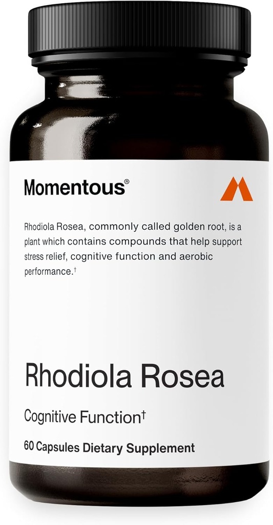 Supplément de Rhodiola Rosea - Supplément adaptogène pour la cognition, la fatigue et le stress - Extrait de racine de Rhodiola Rosea - NSF certifié pour le sport - sans OGM et sans gluten - Vegan - 60 portions