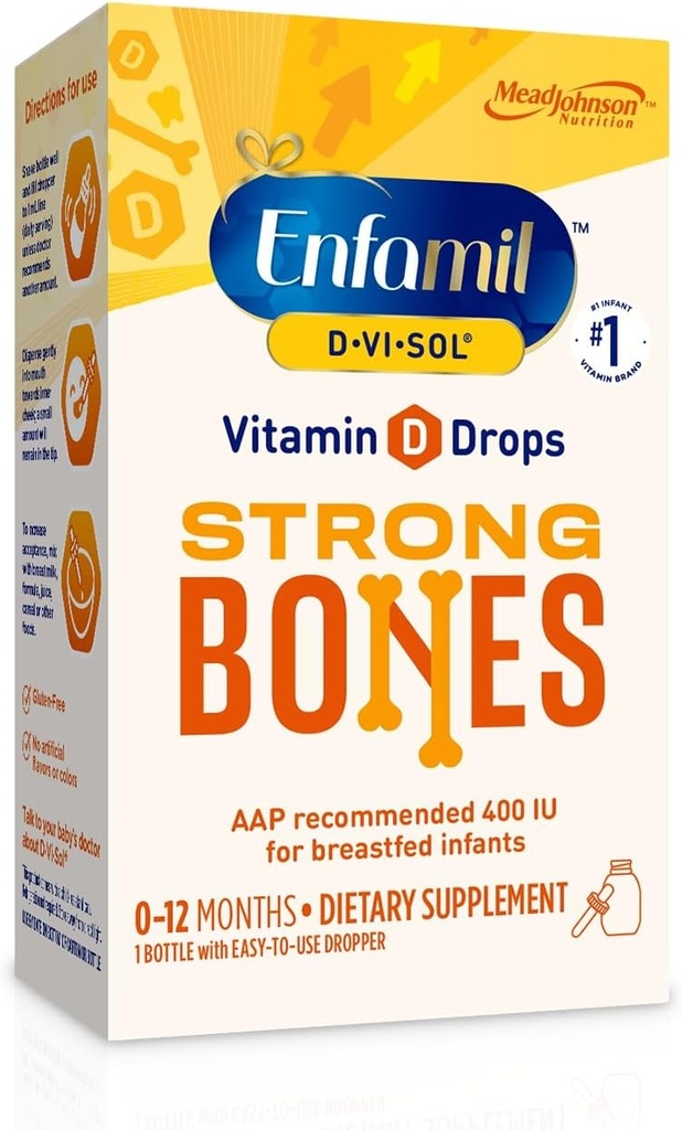 Enfamil D-Vi-Sol supplément vitamine D gouttes 50 ml (emballages de 2)