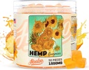 Gommies de chanvre Extra force pour les adultes - Citrus ananas Vitamines naturelles de jus, Omega 3 - Gommy à croquer pour les heures de lit profondes, Focus, Détendez-vous, Fabriqué aux États-Unis