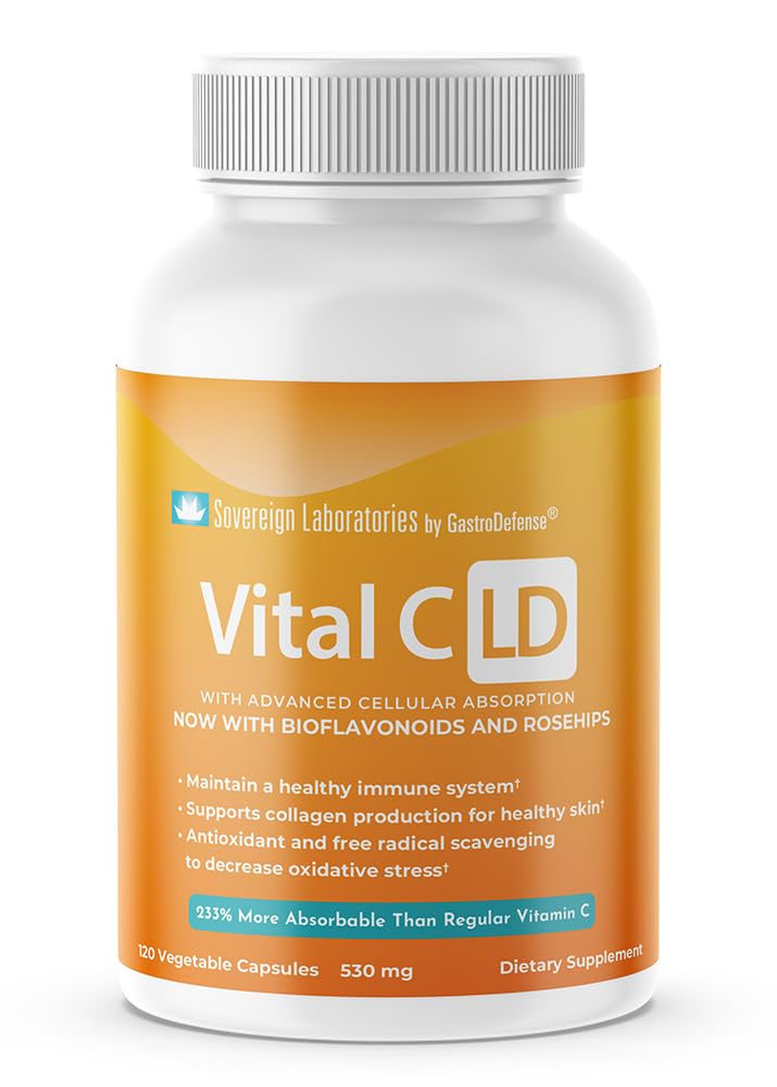 Vital C-LD - Vitamine Liposomique améliorée C - 530mg Capsules - 120 Compte