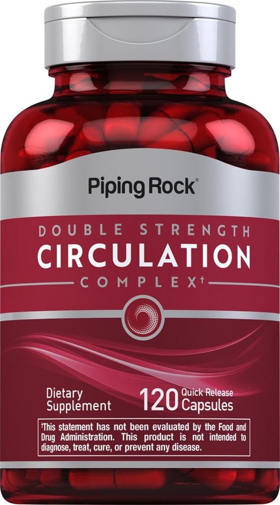 Piping Rock Circulation Supplement de 120 capsules