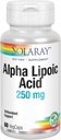 SOLARAY acide alpha lipoïque 250 mg - 60 VegCaps - Activité antioxydante saine et soutien énergétique - non-OGM et végétalien