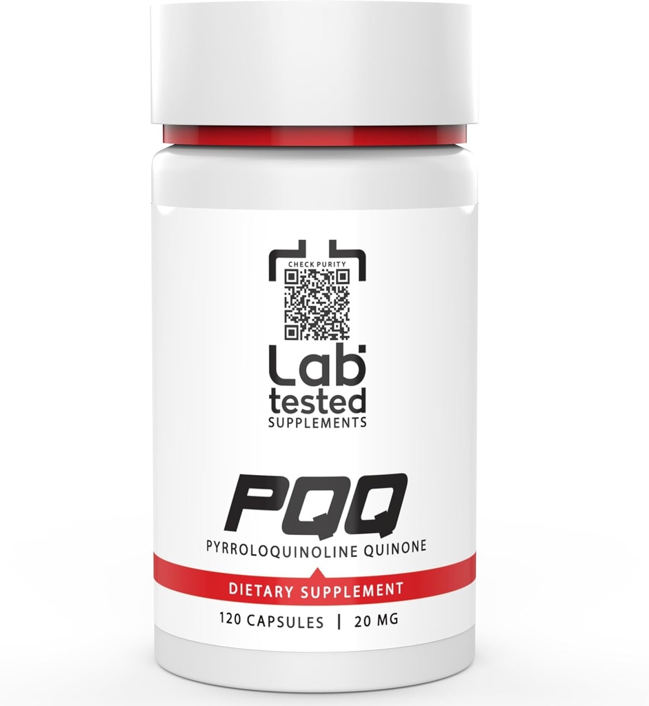 PQQ - Pyrroloquinoline Quinone - 120 20mg Capsules - 3ème partie ACO fourni avec chaque lot # - 4 mois d'approvisionnement
