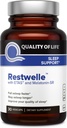 Qualité de vie - Restwelle – Supplément ETAS naturel Premium et Melatonin – Formule non-groggy avec ETAS et Melatonin SR – Non Habit Forming – 30 Capsules