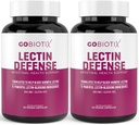 GOBIOTIX Lectine Defense - Supplément de bloqueur de lectine pour Gut avec MSM et enzymes digestives - Aides à la santé intestinale pour les femmes et les hommes - Non-OGM + Sans gluten - 60 Capsules (2)