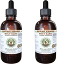 Saint basilic sans alcool extrait liquide, bio Saint basilic (Ocimum tenuiflorum) Feuille séchée Glycérite Hawaii Pharm supplément naturel à base de plantes 2x2 oz