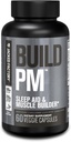 Jacked Factory Build PM Night Time Muscle Builder & Sleep Aid - Post Workout Recovery & Sleep Support Supplement w/VitaCherry Tart Cherry, Ashwagandha, & Melatonin - 60 Natural Veggie Pills