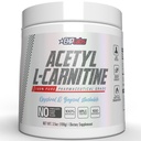 EHP Labs Acétyl L poudre de carnitine - soutient la production d'énergie naturelle, aide à la fonction cérébrale saine, soutient la santé cardiaque, végétalien, sans gluten, non OGM - 100 portions