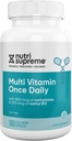 Nutri Supreme Multivitamine pour les hommes et les femmes avec plus de 20 vitamines et minéraux, Supplément nutritionnel quotidien pour le soutien immunitaire, Kosher, Végétarien, 90 jours d'approvisionnement