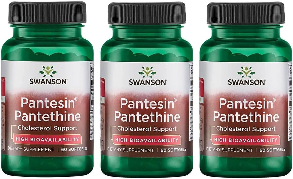 Swanson Ultra Pantesin Pantethine 300 mg 60 Softgels (paquet de 3)