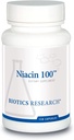 Recherche en biotique Niacine 100, 100 Milligram Niacine, Vitamine B3, Cholestérol, HDL, LDL, Triglycéride, LP, Santé cardiovasculaire, 150 Capsules