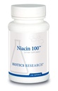 Recherche en biotique Niacine 100, 100 Milligram Niacine, Vitamine B3, Cholestérol, HDL, LDL, Triglycéride, LP, Santé cardiovasculaire, 150 Capsules