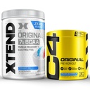 Cellucor Pre Workout & BCAA Bundle, C4 Poudre de pré-entraînement originale, Bombes congelées, 30 portions + XTEND BCAA Poudre, Glace de liberté, 30 portions