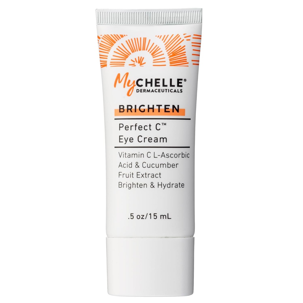 MyCHELLE Dermaceuticals Perfect C Crème pour les yeux - Crème pour les cernes foncés et le puffines avec vitamine C et cellules souches végétales pour réduire les signes visibles du vieillissement, des fines lignes et des rides, 0.51 Fl Oz (paquet de 1)