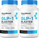 (2 packs) GlucoBoost Capsules, GlucoBoost officiel GLP-1 Booster, toute la formule naturelle pour maintenir des niveaux stables et sains, Vitamines de soutien du sang Premium, Gluco Boost Review (120 capsules)