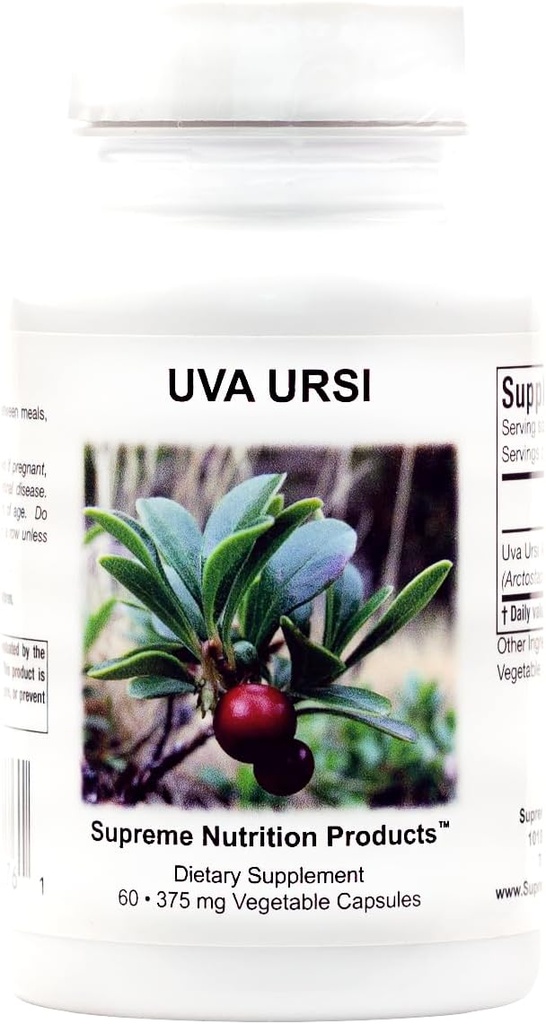 Supreme Nutrition Uva Ursi, 60 Capsules Végétariennes Pure Bearberry