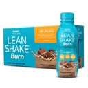 GNC Lean Shake Burn avec de la caféine, substitut de repas, Chocolat Mocha, 25g de protéines, Gestion du poids cliniquement prouvé, prêt à boire, Zéro sucre ajouté, 14 oz bouteilles, Pack de 12