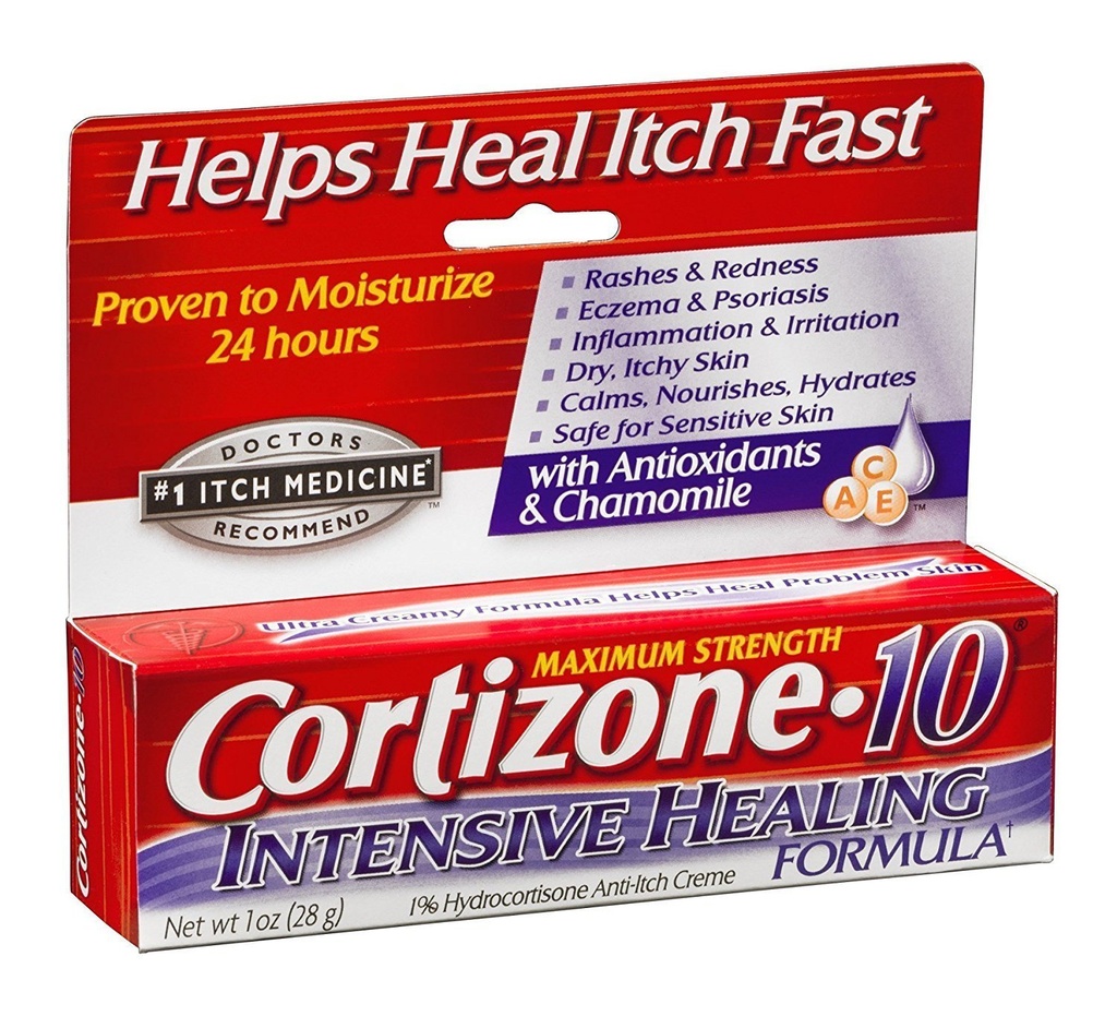 Cortizone 10 Formule de guérison intensive Crème anti-démangeaison, 1 once chacun, Pack de 6