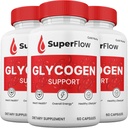 (3 Pack) Capsules de soutien du sang Superflow, pilules SuperFlow Glycogen Tout complément naturel, alimentation de 3 mois.