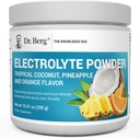 Dr Berg Zero Sucre Hydratation Poudre d'électrolyte Keto - Amélioré avec 1000 mg de potassium et de véritable sel d'Himalaya rose (NOT Table Salt) - Boissons de coco tropicale, ananas et orange Supplément 50 portions