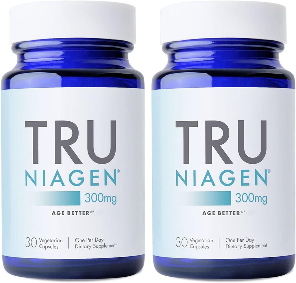 TRU NIAGEN Breveté NAD supplément pour l'anti-vieillissement et la régénération cellulaire, 300mg Niagen, 30servages
