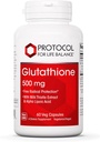 PROTOCOLE POUR LA BALANCE DE LA VIE Glutathion 500mg - Thistle de lait et acide alpha-lipoïque - 60 gélules
