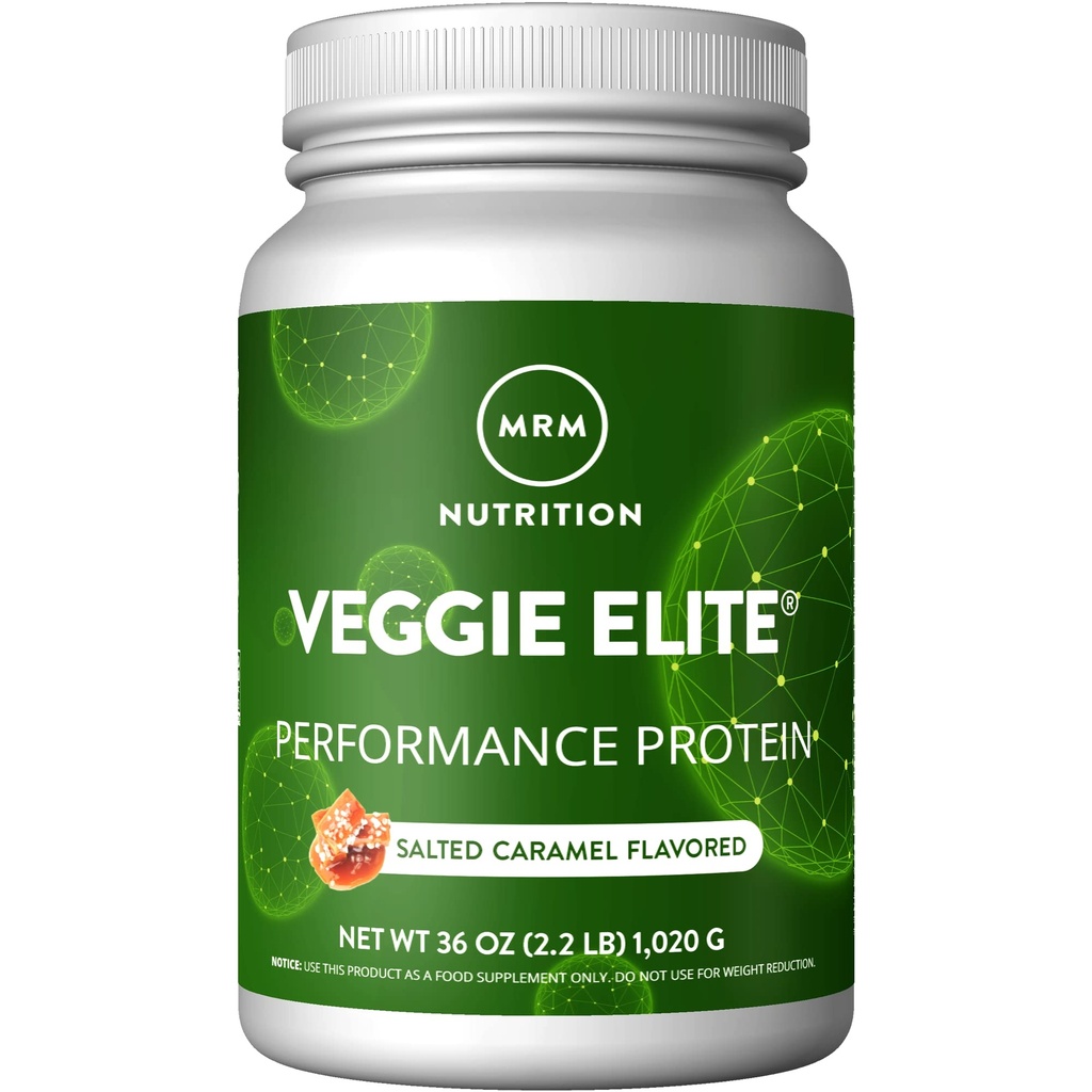MRM Nutrition Veggie Elite Performance Protéines salées caramel aromatisées Protéines végétales faciles à digérer avec BCAAs