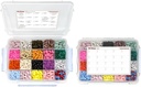 20 Compartiment grand cas de pilule avec joint hermétique - silicone joint étanche boîte Med avec carte de médicaments (20 Compartiment, 2 Pack)