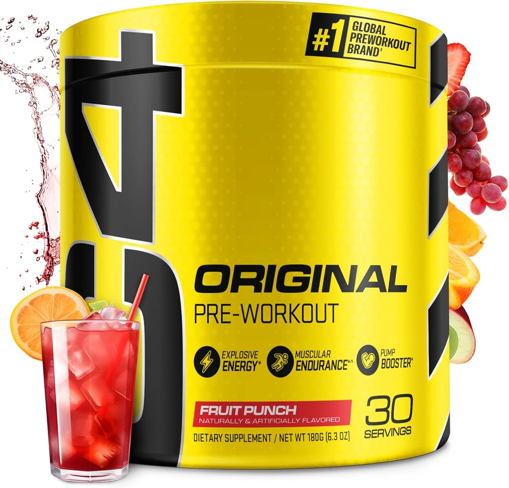 Cellucor C4 Pre Workout original Poudre de fruits Punch de la vitamine C pour le soutien immunitaire