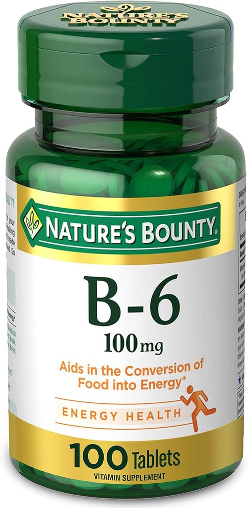 Nature?s Vitamine B6, 100mg, Comprimés, 100 Ct..