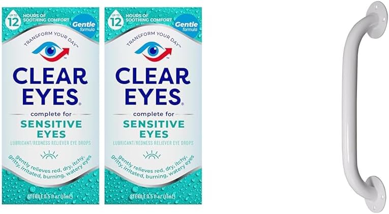 Effacer les yeux gouttes oculaires sensibles, 2 packs et conduire la barre d'appui médicale en poudre blanche