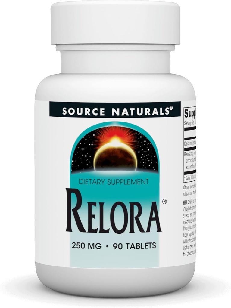 Source Naturals Relora, favorise le comportement alimentaire sain et le soutien de la relaxation musculaire*, 250 mg - 90 comprimés