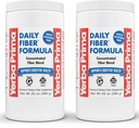 Formule de fibre quotidienne de Yerba Prima - poudre de 20 oz (paquet de 2) - Mélange concentré non aromatisé de mousses solubles/insolubles de graines de Psyllium, Acacia Gum, supplément de fibre de pomme - Nettoyant de colonies de régularité