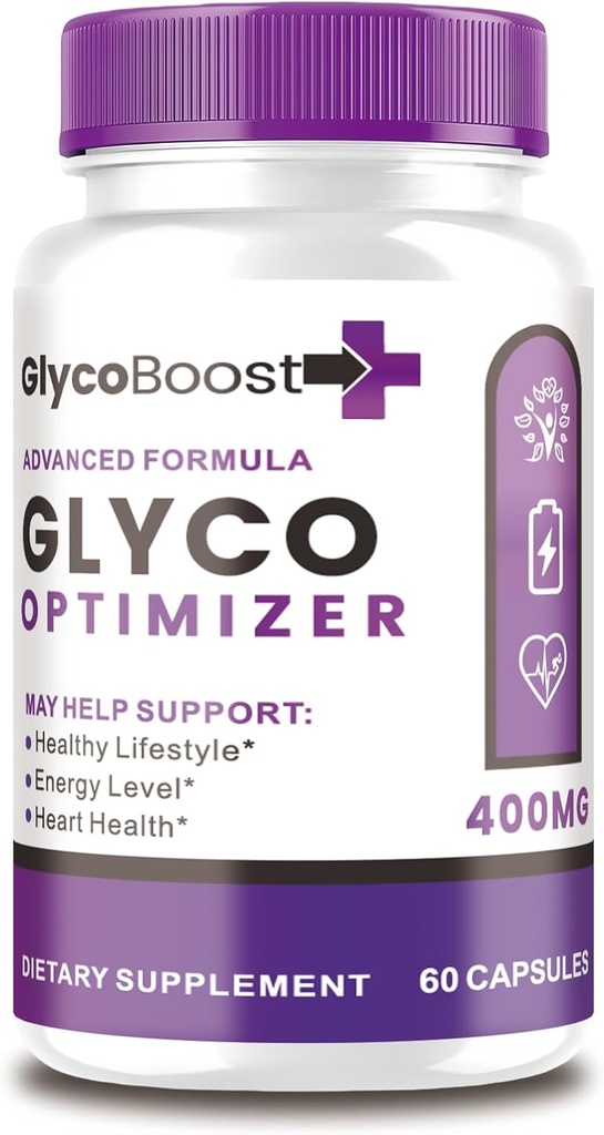 Glyco Boost Blood Support Formula, Toutes les capsules naturelles pour des niveaux sains et stables, GlycoBoost Blood Vessel Cleaner, Glyco Boost Optimizer (60 capsules)
