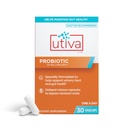 Szio+ Utiva Probiotique – Supplément de santé urinaire et Gut – 12 milliards CFU Lactobacillus & Bifidobacterium Probiotique pour les hommes et les femmes, 30 capsules Vegi à libération différée