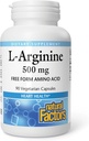 Facteurs naturels - L-Arginine, soutient le métabolisme musculaire, 90 capsules végétariennes
