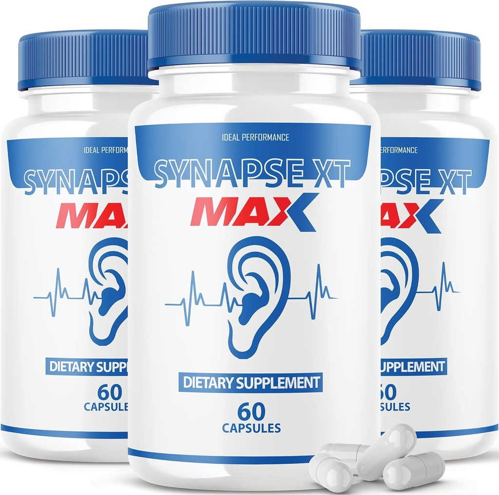IDEAL PERFORMANCE (3 Pack) Synapse XT Max Acouphène Supplément Pro Premium Relief Pills (180 Capsules)
