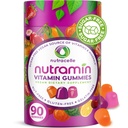 NUTRAMIN Vitamine naturelle C, D + zinc pour l'immunité, base végétale, sans sucre, sans noix, sans gluten, sans biotine, vitamine A, B, B6, B12 et plus 90 Nombre, 45 jours