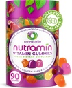 NUTRAMIN Vitamine naturelle C, D + zinc pour l'immunité, base végétale, sans sucre, sans noix, sans gluten, sans biotine, vitamine A, B, B6, B12 et plus 90 Nombre, 45 jours
