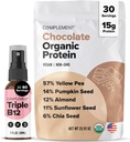 Complément Chocolat biologique Vegan Protein Powder & Triple B12 Spray Bundle – Protéines végétales et complément B12 essentiel pour l'énergie et le bien-être