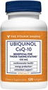 The Vitamine Shoppe Ubiquinol CoQ-10 100mg - utile pour ceux qui prennent des statines – soutient la santé cardiaque et cellulaire et la production d'énergie saine, antioxydant essentiel – une fois par jour (120 Softgels)