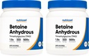 Bétaine de nutricost Triméthylglycine anhydre (TMG) Poudre 500G (2 bouteilles)