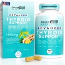 Support thyroïdien avancé, 2 mois d'approvisionnement – soutient l'énergie, la concentration et l'équilibre hormonal – avec Iodine, Sélénium, Ashwagandha et L-Tyrosine (Végétarien, Non-OGM)